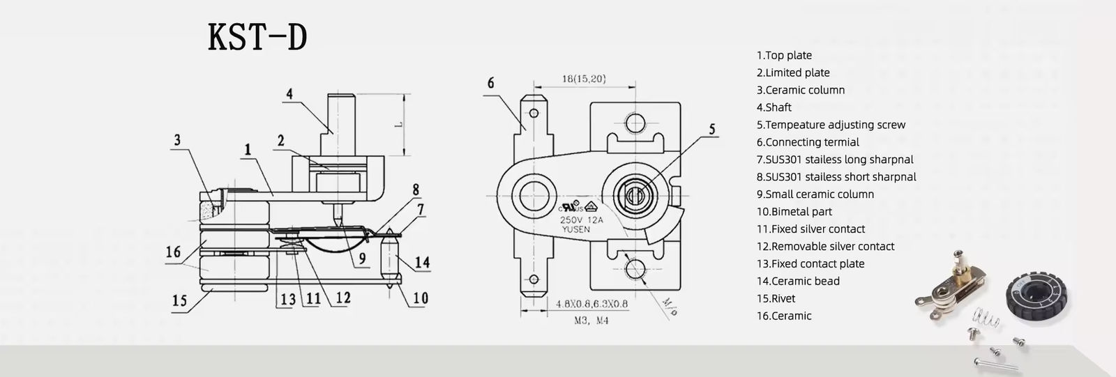 Thermostat pour appareil de chauffage électrique